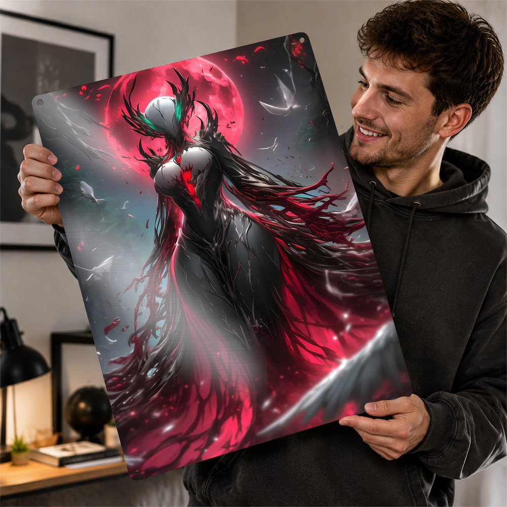 Women Accessories Poster - Dark Fantasy Woman 3D-geprinte textuurposter Gepersonaliseerde