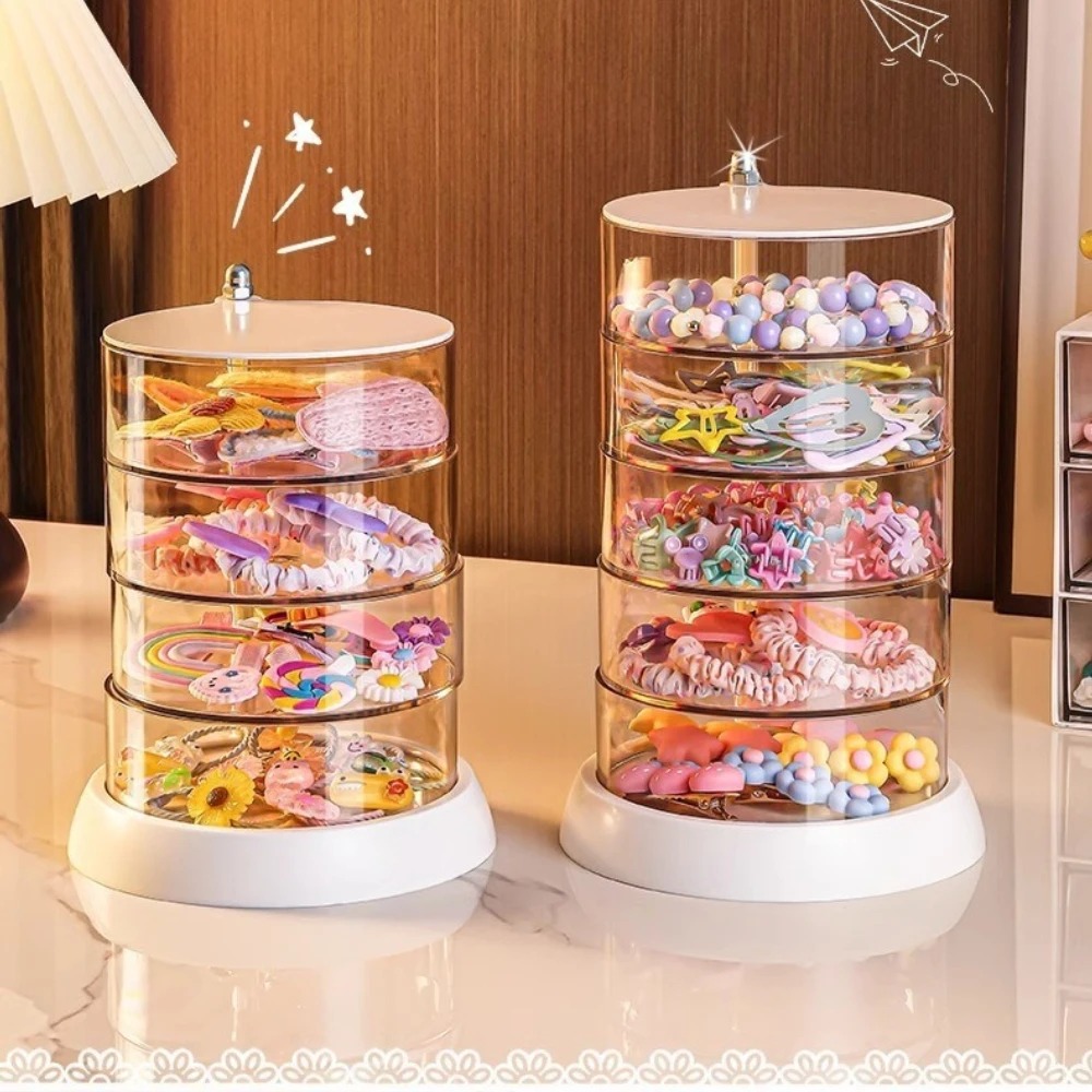 Women'S Accessories List - 360 graden draaibare transparante haaraccessoire organizer