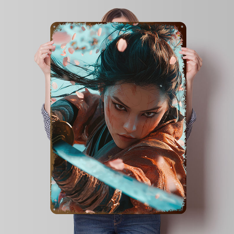 Women Accessories Poster - Samurai Warrior Woman Poster Aangepaste Vintage