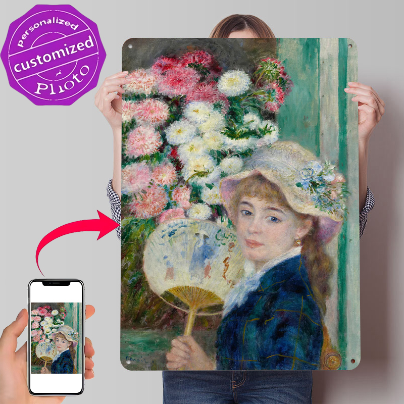 Women Accessories Poster - Jonge vrouw met waaier en bloemen