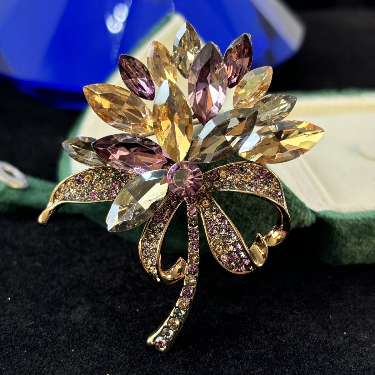 Women Accessories Bouquet - Elegante kleurrijke kristallen strass boeket broches