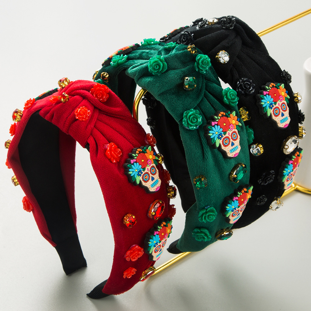 Women'S Accessories Flannels - Nieuwe Halloween-hoofdband flanellen cartoon schedel driedimensionale