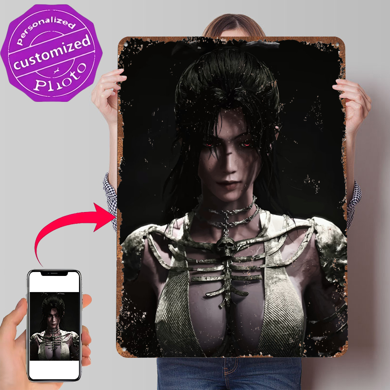 Women Accessories Poster - Dark Fantasy vrouw met rode ogen