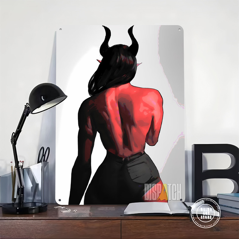 Roodgekleurde demonenvrouw ach - Women Accessories Poster recensie en prijs