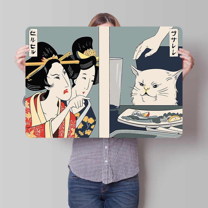 Vrouw schreeuwt tegen een kat  - Women Accessories Poster recensie en prijs